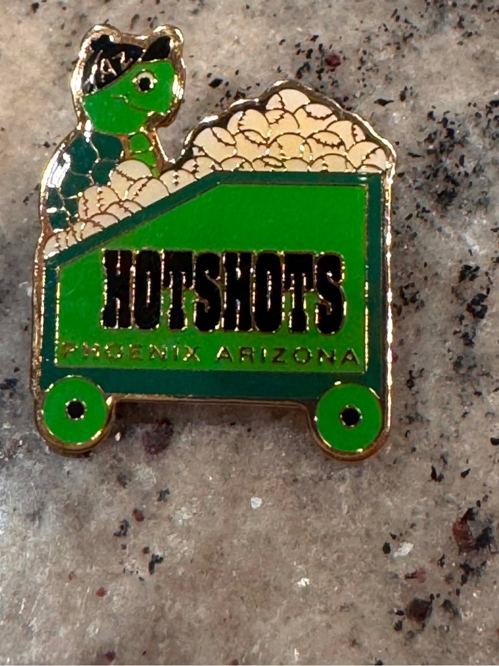 Vintage HOTSHOTS Phoenix Arizona Green Enamel Pin